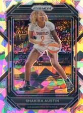2023 Panini Prizm WNBA SHAKIRA AUSTIN #70 CRACKED ICE PRIZM MYSTICS