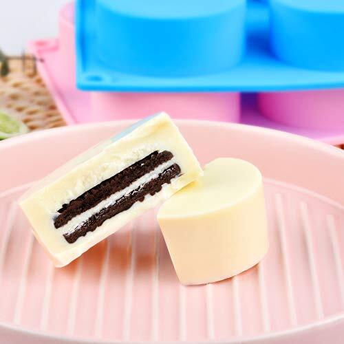 2Pack Silicone Cookie Molds Round Cylinder Candy Chocolate Mold Soap Making Mold - Picture 5 of 7