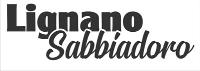 A beautiful sticker of the resort of Lignano Sabbiadoro, Adriatic Sea, Italy.