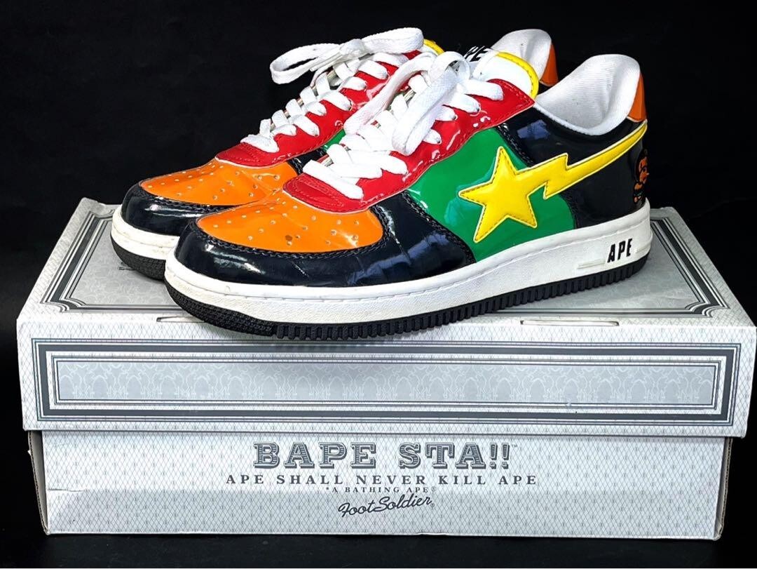 BAPE STA Sneakers Authentic Rare Men 8.5US Footsoldier 0607 Fs-001  