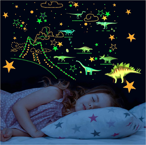 Glow In The Dark Dinosaurs Butterfly Decorations Wall...