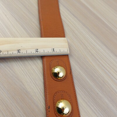 Valentino Garavani Belt Womens 65 26 XS Brown Gold Tone Snap  display picture 3