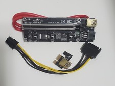 5 PCI-E 1x to 16x Powered USB 3.0 GPU Riser Extender Adapter Card VER 009S PLUS