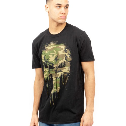 Marvel Men's Punisher Skull Camo T-Shirt