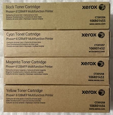 Xerox 106R01455 106R01454 106R01453 106R01452 Phaser 6128MFP Toner Set OEM Boxes