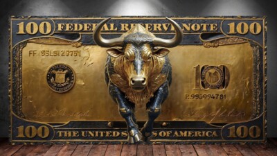 LEINWAND BILD ER XXL POP ART STIER BULLE DOLLAR ABSTRAKT BUNT MODERN ABSTRAKT