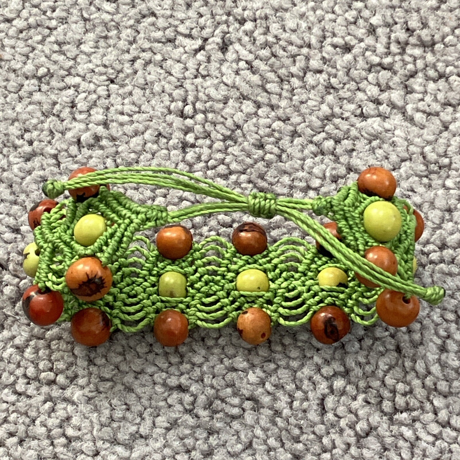 HANDMADE MINI MACRAME TYPE BEADED ADJUSTABLE BRAC… - image 21