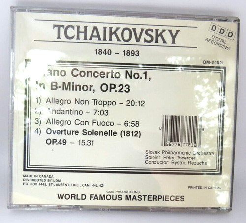 Tchaikovsky: 1812 Overture-CD, Sep-1994, Madacy - Tested
