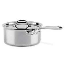 All-Clad 4200 Stainless Steel  Everyday Tri-Ply Bonded 3-qt Sauce Pan with Lid