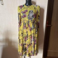 Dolce and Gabbana One Piece Yellow Multicolor Owl Size S From Japan Used