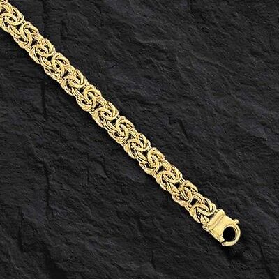 14k Yellow Gold Super Byzantine Link Fashion Chain Necklace 20