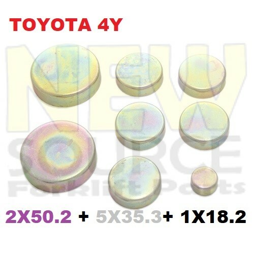 冷凍PL50 SM40 ML40 TOYOTA 4Y FREEZE PLUG KIT WITH 8 PLUGS FITS TOYOTA FORKLIFTS
