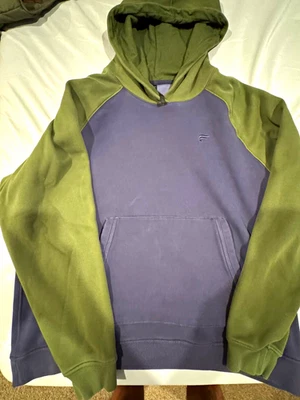 Fabletics Men’s Colorblock Pullover Hoodie Blue/Green Pockets Logo 2XL - image 1 of 3