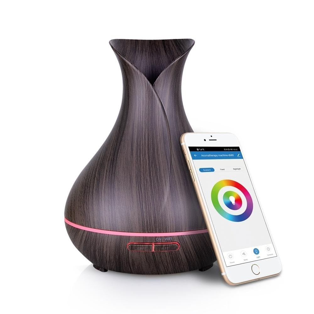 Smart WiFi Essential Oil Diffuser with Alexa Compatibility for Aromatherapy