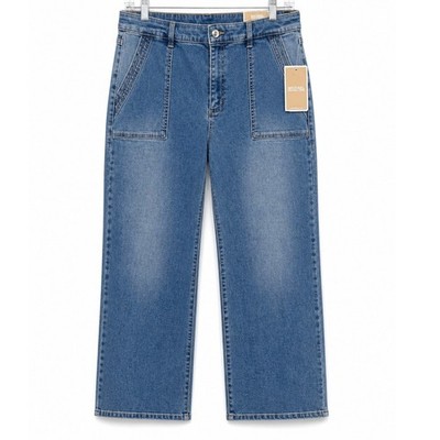 Michael Kors Selma Bootcut Jeans High Rise Medium Wash Blue Denim Size 16 NWT