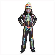 NWT Hyde Eek Kids M 8 Vibrant Glow Melt Skeleton Costume