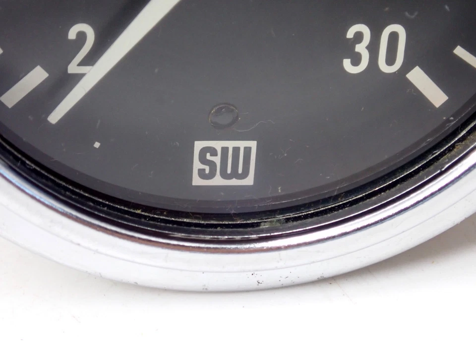 Medidor de vácuo vintage Stewart Warner 2 5/8" 0-30 pol/HG 60s 70s Muscle Car Yenko - Imagem 4 de 4