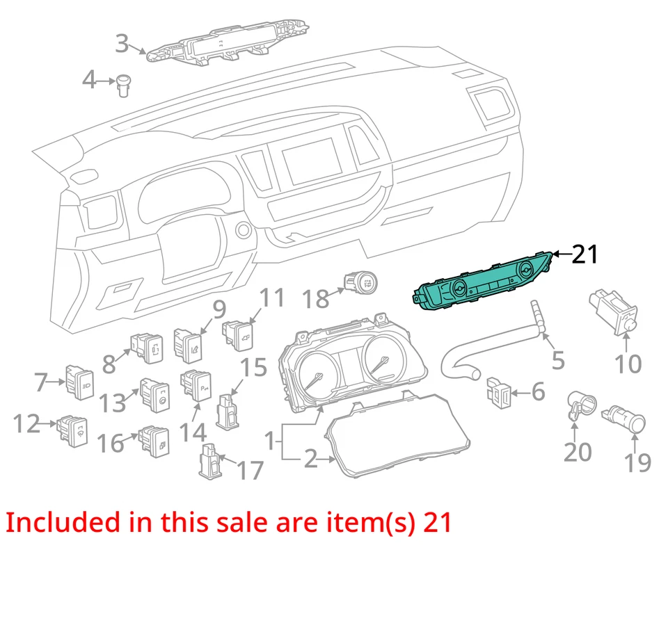 Toyota Highlander 2014-2019 aire acondicionado calefacción climatización 55900-0e490 TVD23 Foto 3 de 4