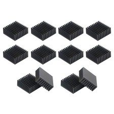 Small Black Aluminum Heatsink Cooling Fin Radiator Modules 10 Pack Box Set
