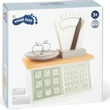 Small Foot Wooden Scale Toy 11201 Weighing Pan Movable Pointer Pretend Play