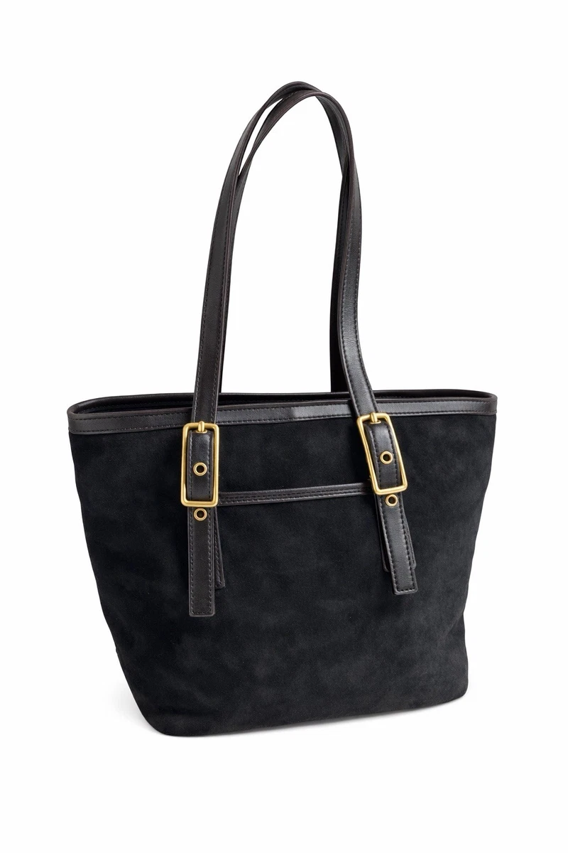 Coach Black Suede Exterior Bags & Handbags for Women for sale | eBay
