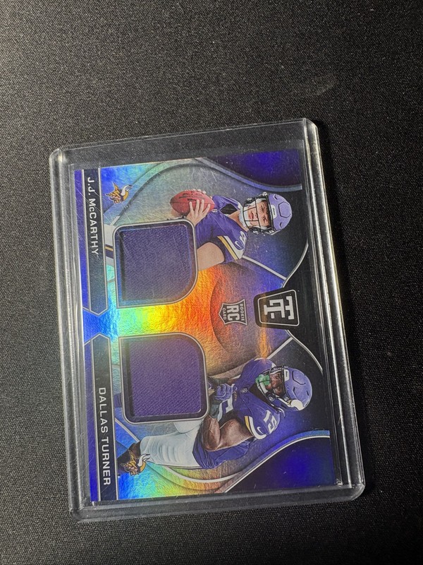 2024 Panini Totally Certified Rookies Dual Swatches J.J. McCarthy, Dallas Turner