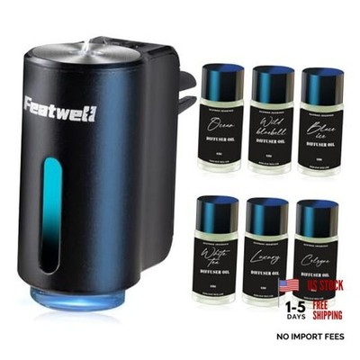 Featwell Car Air Freshener, Three Adjustable Modes Intelligent Car Aroma Black
