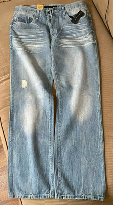 Sean John Hamilton Relaxed Fit Straight Leg Jeans Mens Blue Denim Brand New