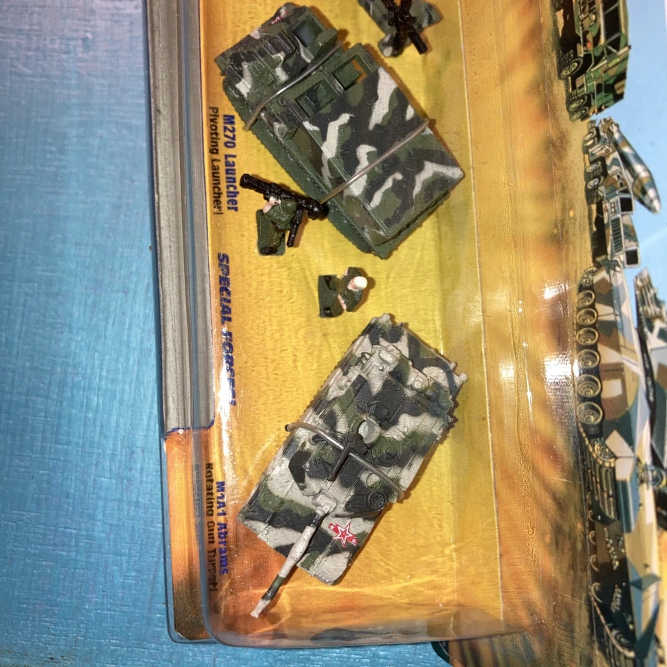 Micro Machines Military Operation Desert Defense #7 AH-64A Apache M270 M1A1 Tank - Image 4 of 4