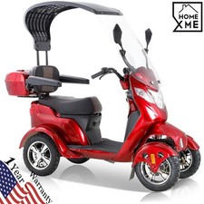 1000W Heavy Duty Mobility Scooter w/ Roof 4 Wheels 40 Miles 15 MPH for Seniors