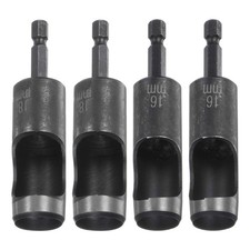 4 Stück 16mm,18mm Leder Hohllochstanze 1/4" Sechskantschaft