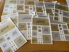 Lot 11 Metal Captions Happy Birthday Mrs. Grossman’s Celebrate Sheets 2004