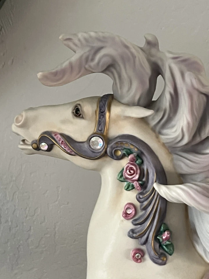 CASA DE FABERGE IMPERIAL ROSA CARRUSEL CABALLO FRANKLIN COMO NUEVO COLECCIONABLE Foto 4 de 4