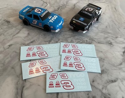 TYCO Lumina Blue #3 Numbers & Logos Decal Sheet White