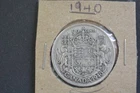 1940 Canadian Silver 50 cent Coin 80% silver content
