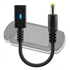 Cable de carga tipo C hembra a PSP1000 2000 con indicador LED azul para juegos