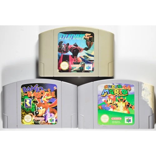 Lylat Wars + Banjo-Kazooie + Super Mario 64 (Nintendo 64, PAL) - 3 Cart Bundle