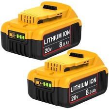2Pack For DeWalt 20V 20 Volt Max XR 8.0AH Lithium Ion Battery DCB206-2 DCB205-2