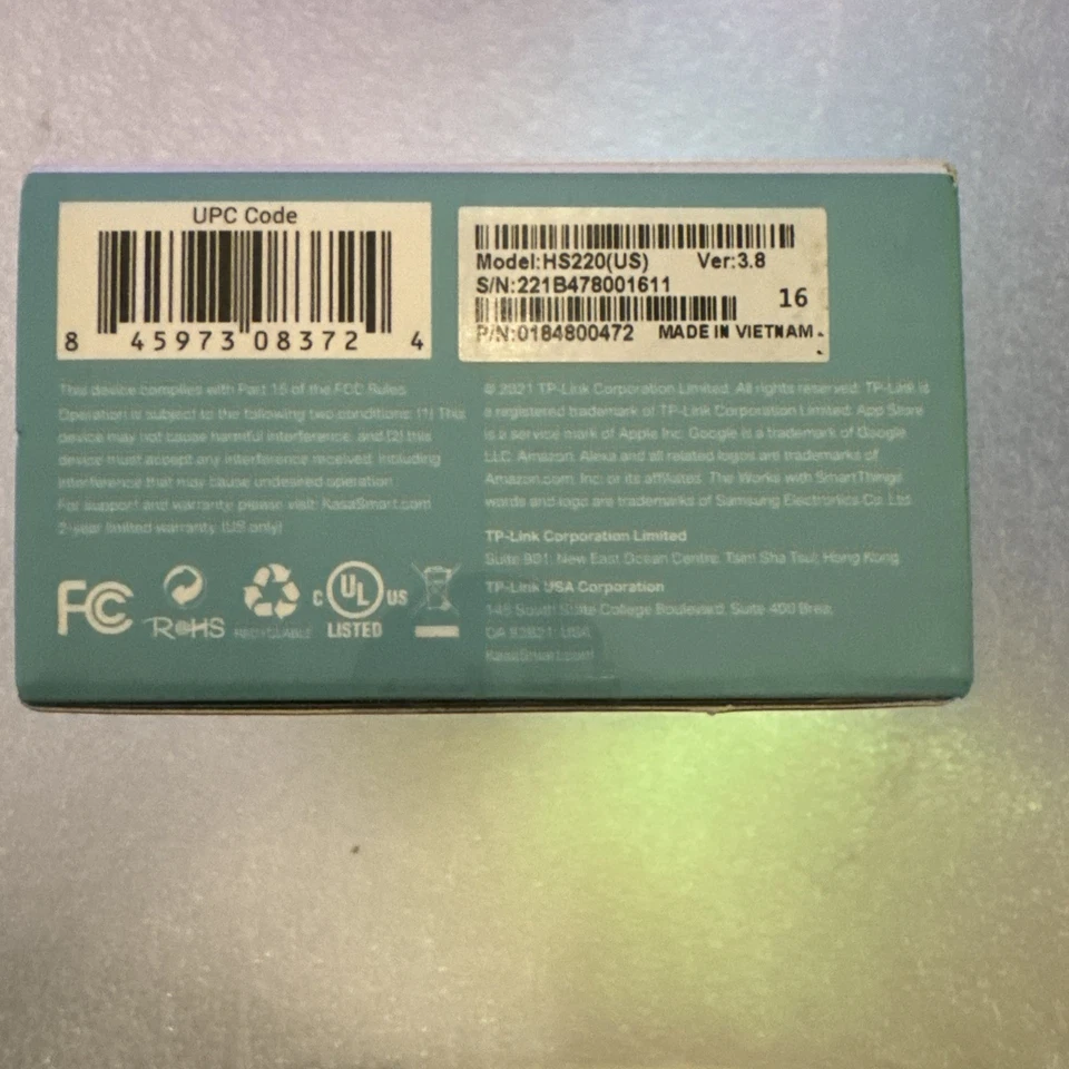 TP-LINK Kasa Smart Wi-Fi Light Switch With Dimmer HS220(US) New Z1 - Image 4 of 4