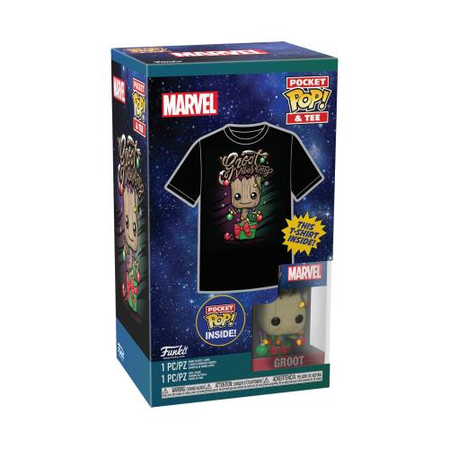 ALTRA FUNKO POCKET POP! & TEE: GUARDIANI DELLA GALASSIA HOLIDAY GROOT S T shirt