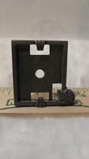 Vintage AMC Pewter Mini Free Standing Picture Frame With Kitty Cat | Made In USA