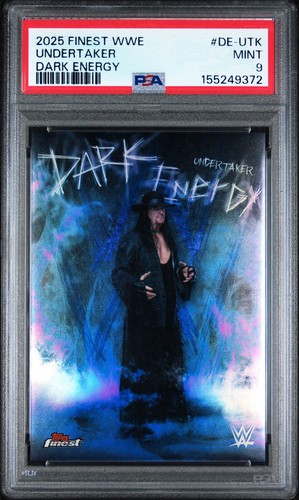 2025 Topps Finest WWE Undertaker #DE-UTK Dark Energy PSA 9