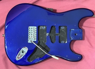 2005 Fender Squier Stratocaster Body Metallic Blue Affinity Strat w Trem Cover