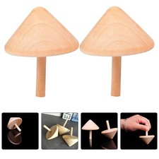 4 Pcs Jouets Gyroscope Wood Tops Hauts De Pour Enfants Bois Bébé