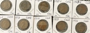 Lot Of 10 1962D - 1978 Lincoln Copper Pennies