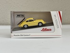 Schuco 1:64 Porsche 356 Carrera 2 Skiurlaub with Skis Yellow NEW
