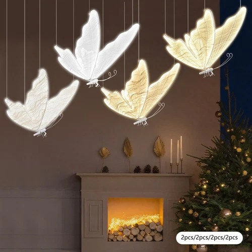 Schmetterling Stehlampe, LED Stimmungslampe, Hochzeit Deko Lampe weißes Licht - Bild 5 von 29