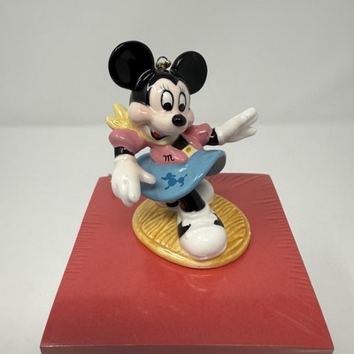 Vintage Disney Minnie Mouse Ceramic Figurine Poodle Skirt 50s Schmid Ornament