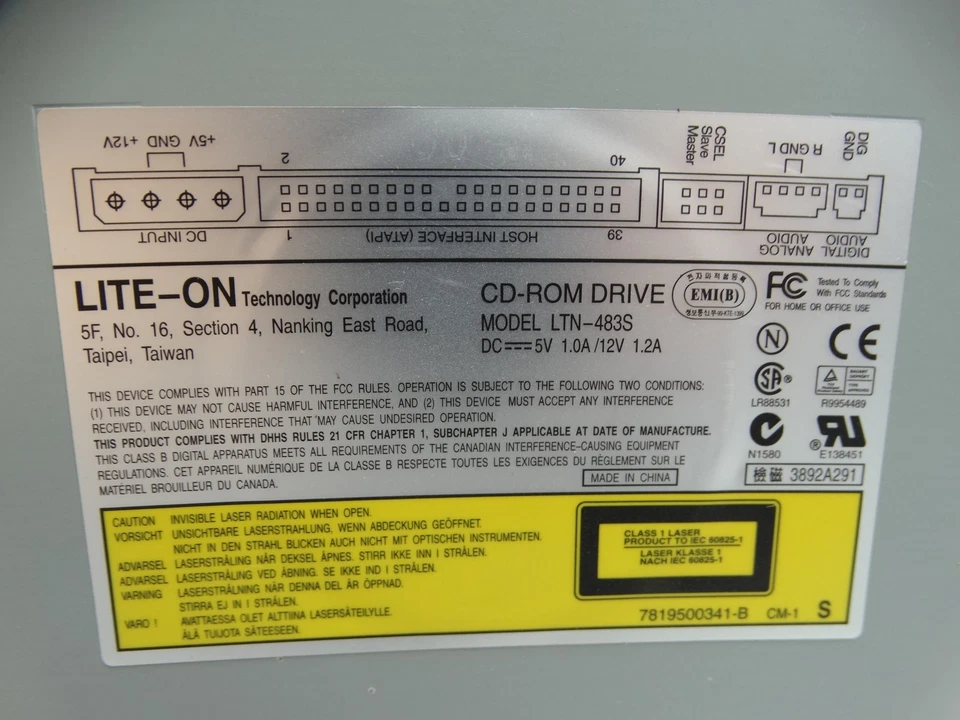 Lite-On 48X IDE CD-ROM Internal Drive LTN-483S - Image 3 of 4