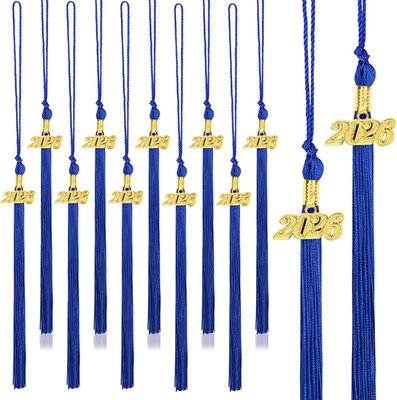 2026 Royal Blue Graduation Tassels - 10 Pack for Graduation Ceremonies
